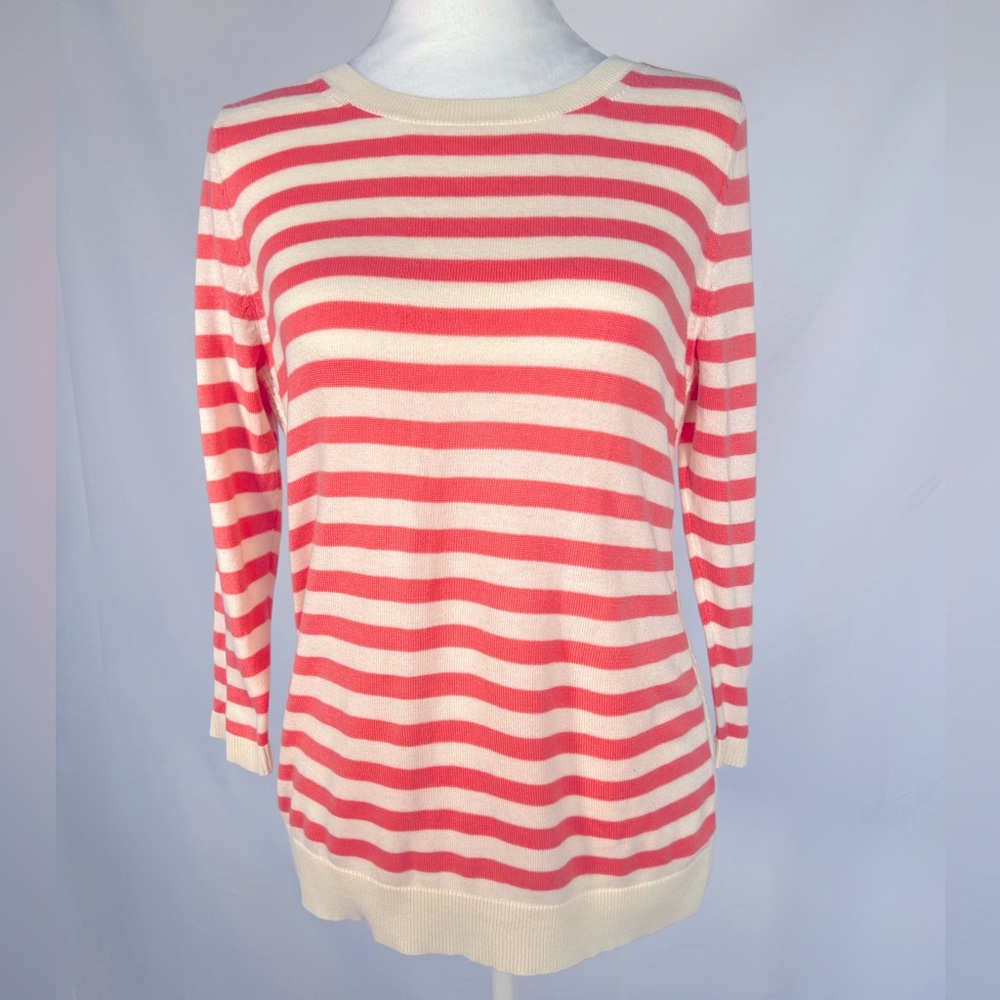 Talbots stripe cotton sweater